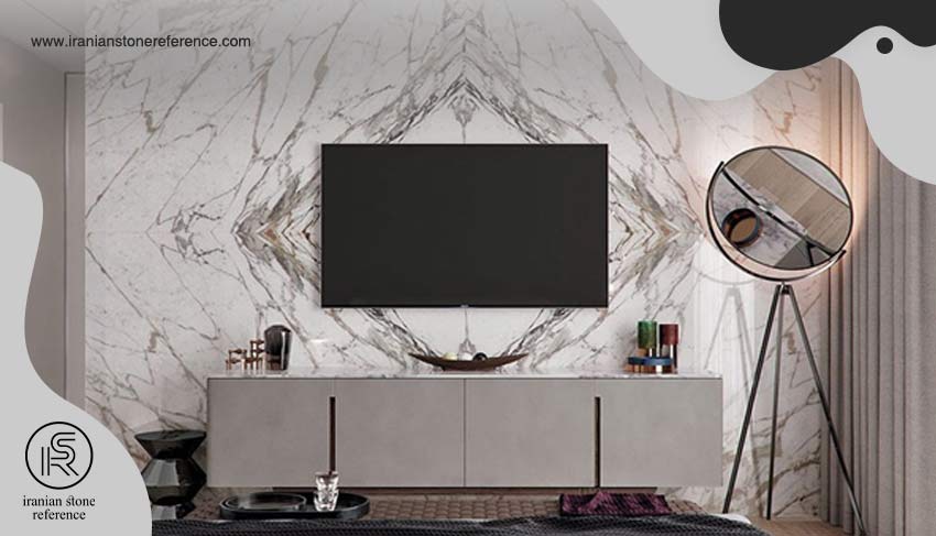 Slab Stone as TV Wall Feature: Transforming Your Decor